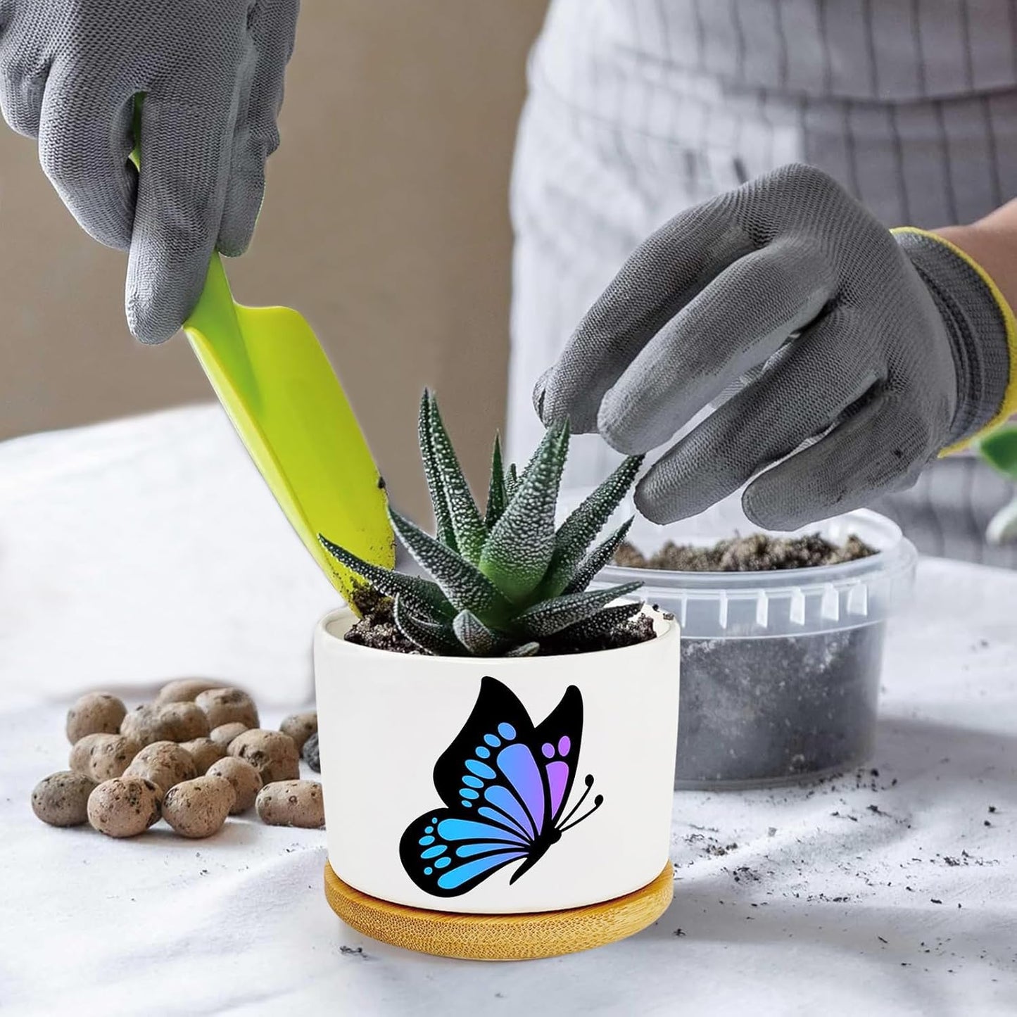 Window Garden Butterfly Planter Pots,Butterfly Gifts for Women/Men/Housewarming/Wedding/Festival Birthday Gifts Planter Pots,Outdoors/Indoors,Window Decor,Garden Decor,Yard Decor,Home Decor,Office