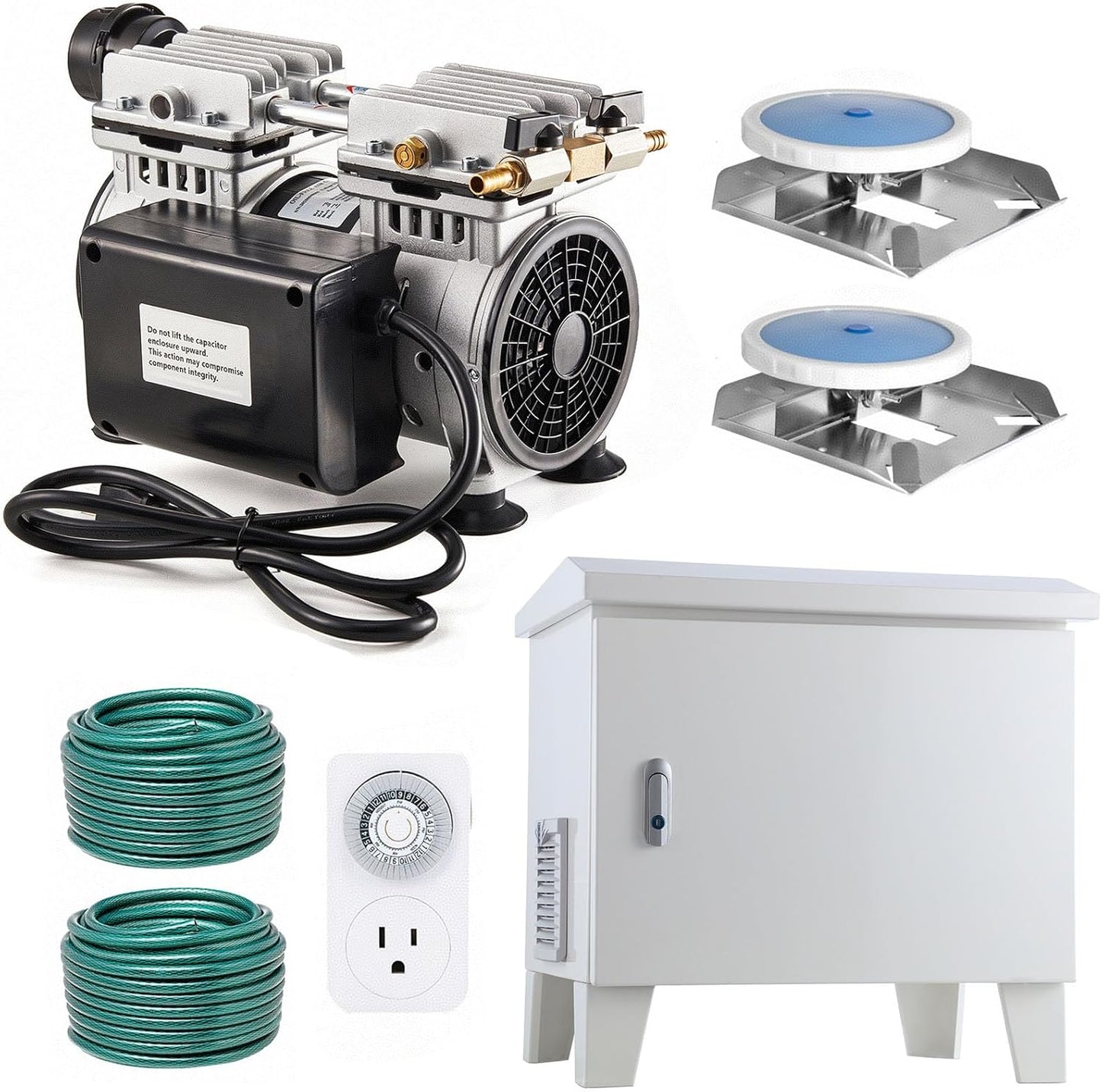 Pond Aerator Pump and Pond Aerator Weatherproof Outdoor Cabinet