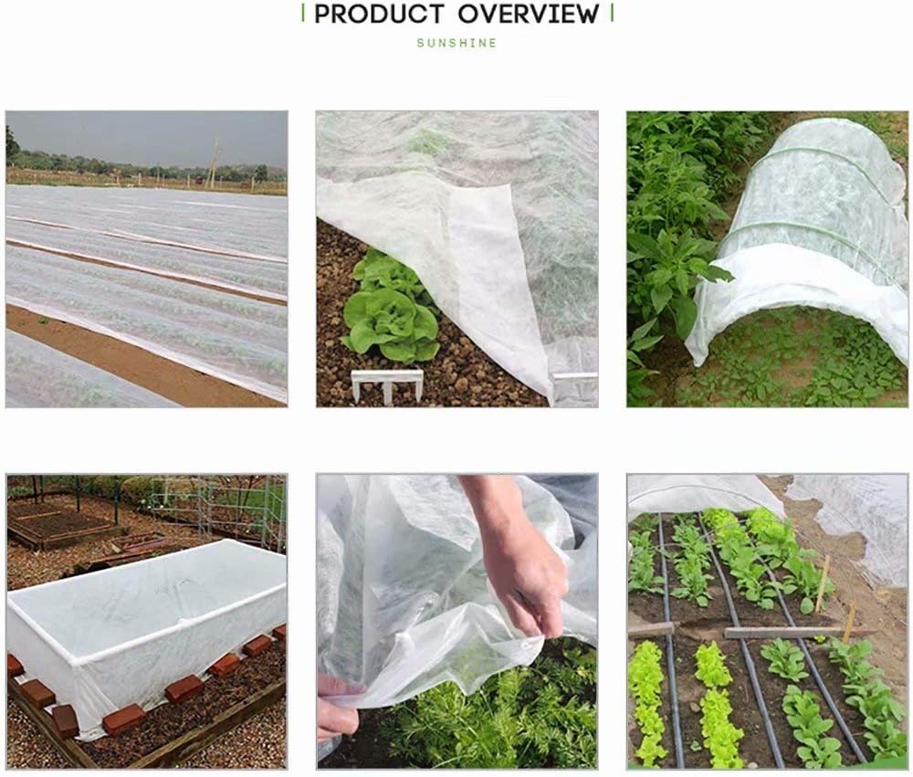 Agfabric Plant Covers Freeze Protection Floating Row Cover 6'x100' 0.55oz Plant Covers Freeze Protection Outdoor Plant Covers for Winter Frost Blankets,White