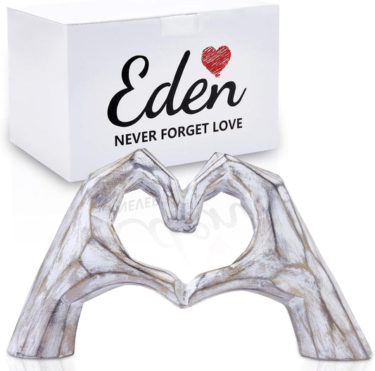 Valentines Day Gifts for Him, Heart Hands Sculpture, Heart Hands, Valentines Day Decorations, Sculptures Home Decor for Living Room Bedroom Bookshelf(No Bracelets)
