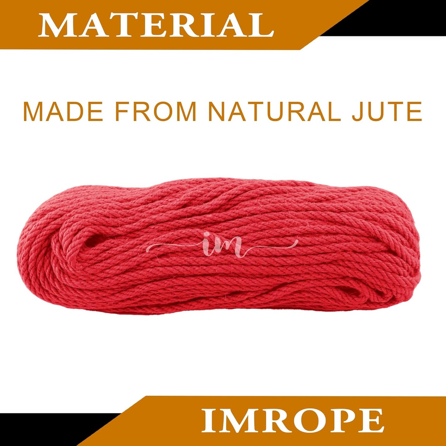 6mm x 200 Feet Red Jute Rope, Twine for Gardening Tomato Climbing Plant Tie Floristry Crafts Gift Wrapping Packing Decor
