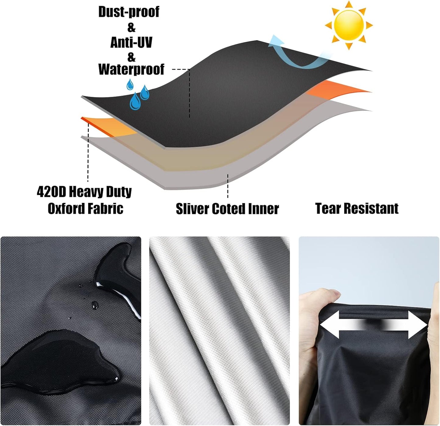 Cooler Cover, Outdoor Tool Chest Cool Cart Cover for Keter 63 Quart Cooler Bevy Bar and Serving Station Table Patio Storage Covers Waterproof