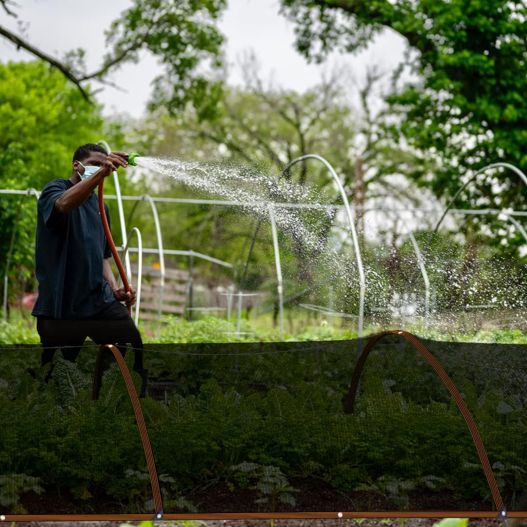 QLOFEI 60-70% Shade Cloth with Grommets, Sunblock Shade Sail Mesh Tarp for Plant Greenhouse, Easy to Hang Shade Cloth for Patio Kennel Chicken Coop Lawn Garden Shade Neting Cover, 10x24 FT