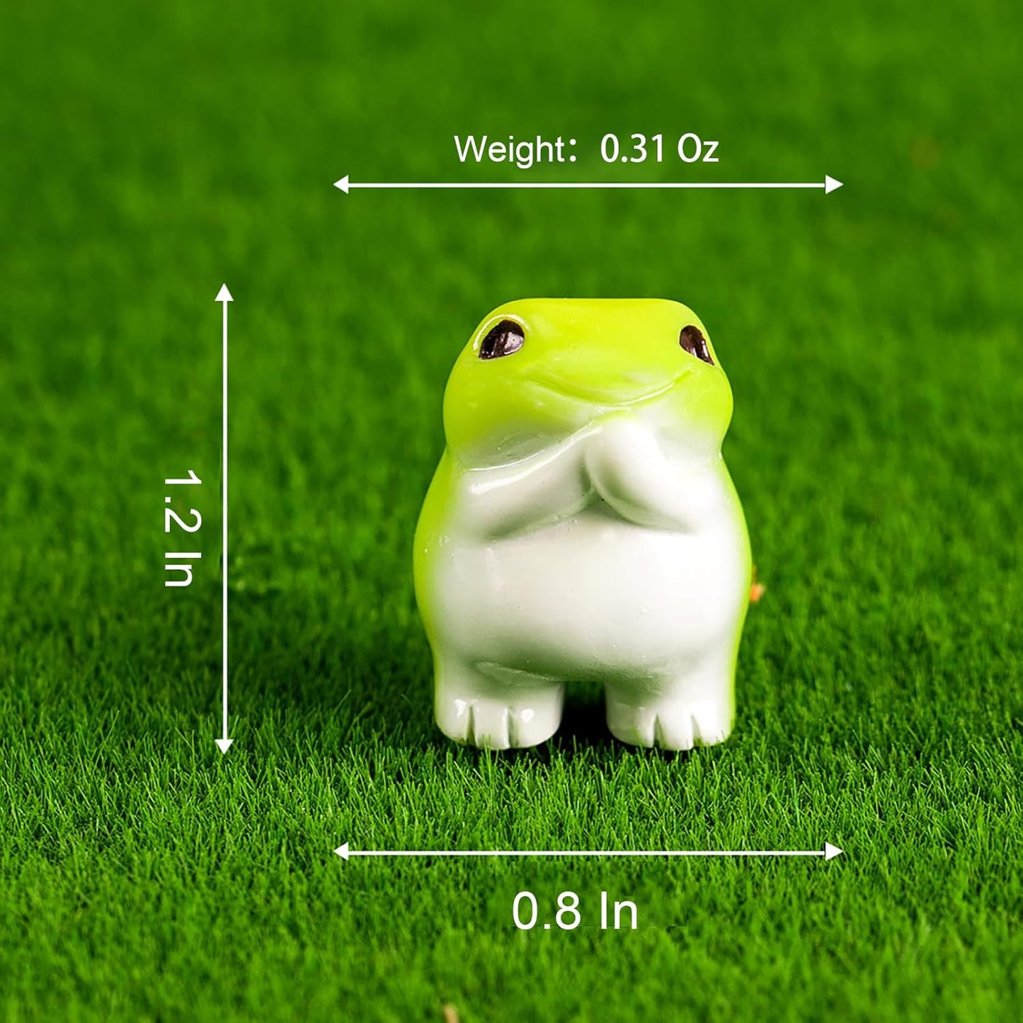 Set of 6 Mini Resin Animals Frogs Figurines,Living Room Bathroom Bedroom Kitchen Office Desk Bookshelf Farmhouse Car Garden Decor Miniature Frog Statue Decoration Outdoor Bonsai Fish Tank Accessories