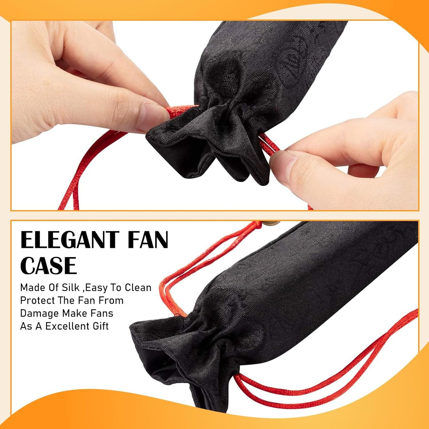 Maitys 4 Packs Large Clap Fans for Line Dancing Large Chinese Folding Hand Fans for Men and Women, Festival, Tai Ji, Kungfu, Martial Art, Gifts (Black,Red,White and Blue)