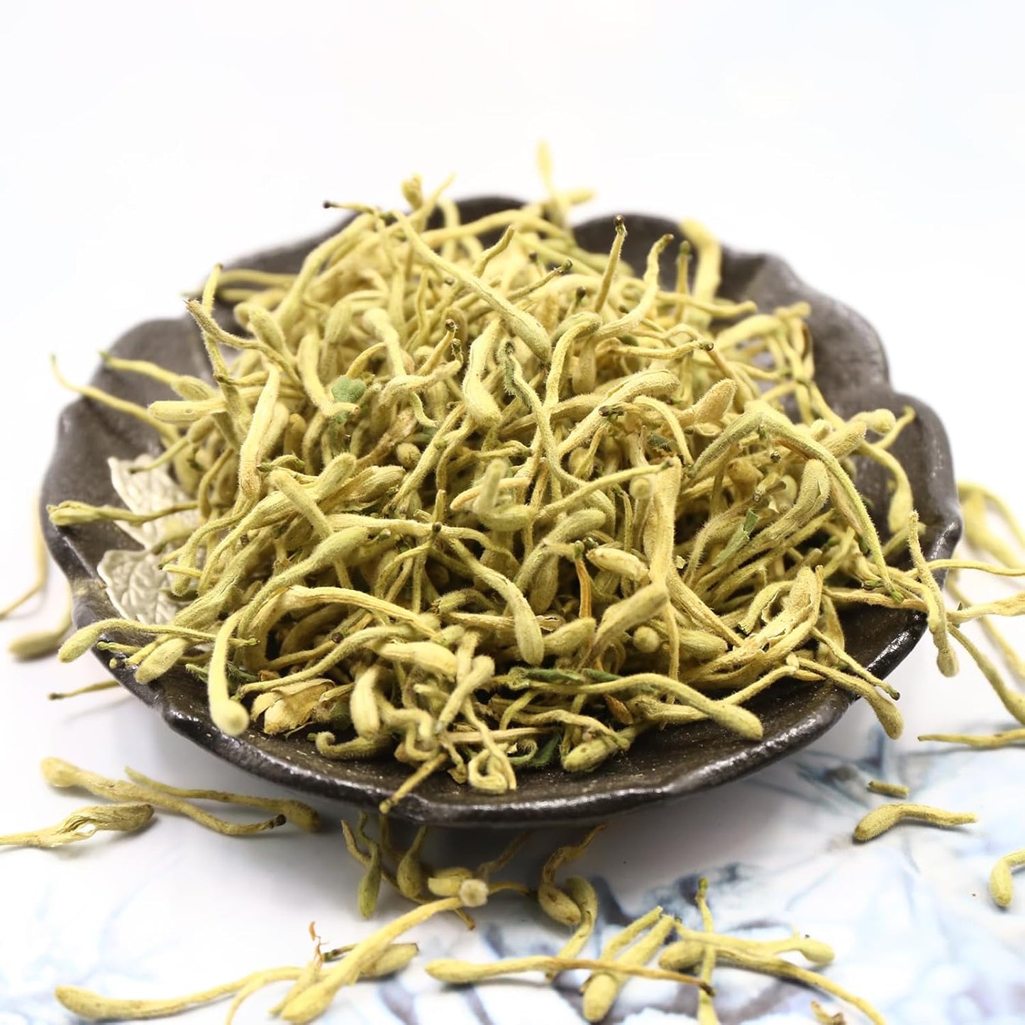 FullChea - 100% Pure Natural Dried Honeysuckle - Jin Yin Hua Honeysuckle Tea - Premium Flower Herbal Tea - 1.58oz/45g