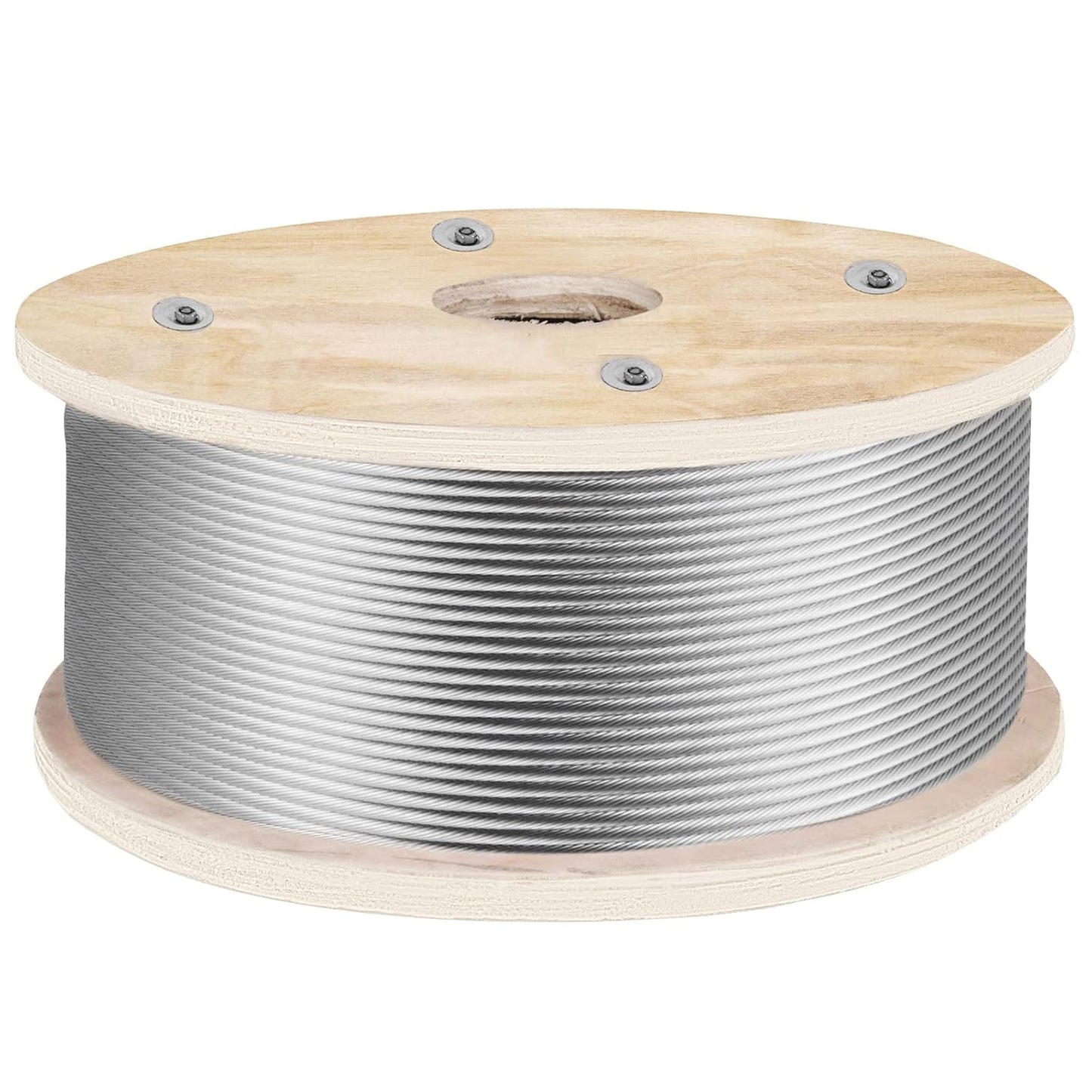 VEVOR 3/16 Stainless Steel Wire Rope 500ft, T316 Steel Wire Cable, Deck Railing 1x19 Strands Construction, 4200LBS Breaking Strength for Stair Handrail Clothesline