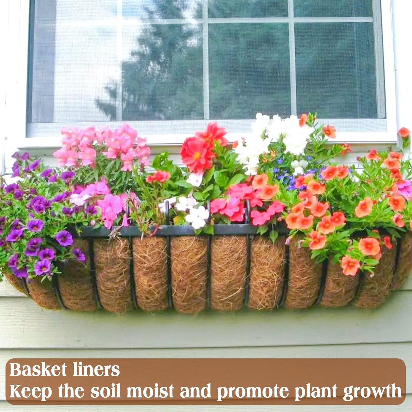 ZeeDix 1 Pack 16 x 80 x 0.28inches Thickened No-Slip Ice and Snow Carpet Mats- Natural Coconut Fiber Carpet for Garden, Front Door, Stairs, Porch Outdoor Safer Walking