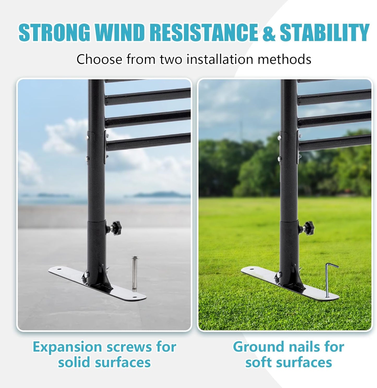 Metal Outdoor Privacy Screen with Stand, 3.9 ft W x 6 ft H Slatted Privacy Screens and Panels, Decorative Privacy Screen Fence Panels Freestanding for Outside Patio Garden Backyard, Black, 1 PC