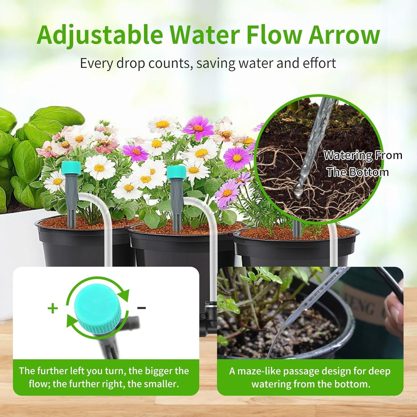 Plant Watering Devices - Dual Pump Automatic System for 20 Pots, 30-Day Smart Timer with USB-C Charging – Ideal for Indoor Gardens & Balconies