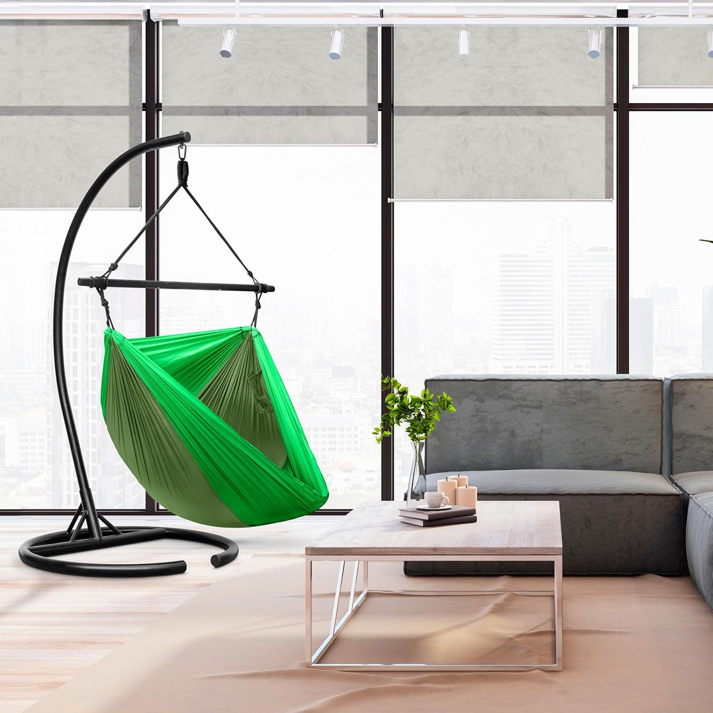 Sorbus Hanging Hammock Chair - Tree Pod Sensory Swing - Outdoor Camping Cacoon Chair - Collapsible and Lightweight Swings - Swinging Rocker Chairs for Camp, Travel, Hiking, Tent, Porch (500 lb Max)