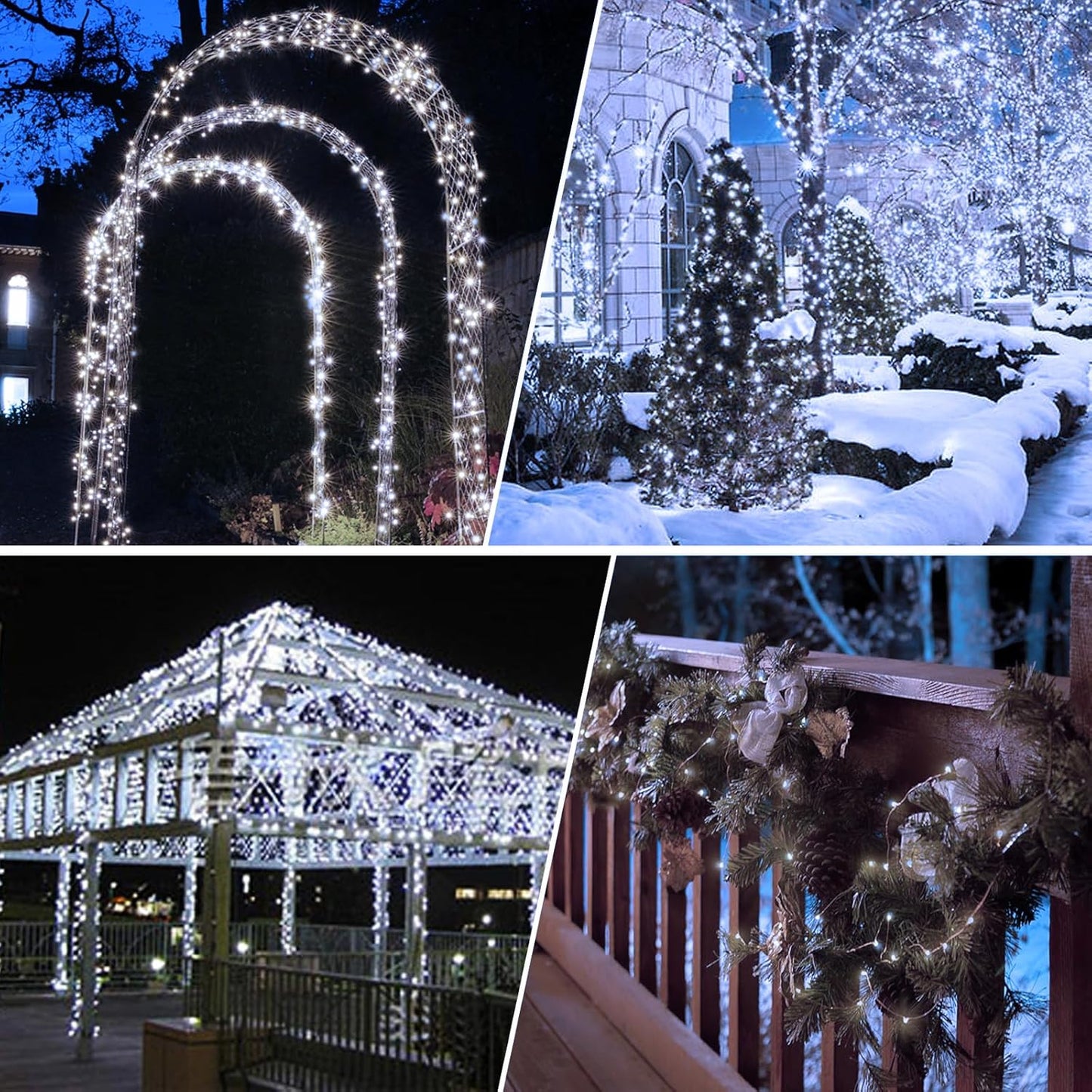 kolpop Solar Fairy Lights for Outside Waterproof, 3 Pack 32FT 80LED Solar Powered String Light Outdoor, 8 Modes Copper Wire Solar Twinkle Lighting for Tree Garden Yard Christmas(Cool White)