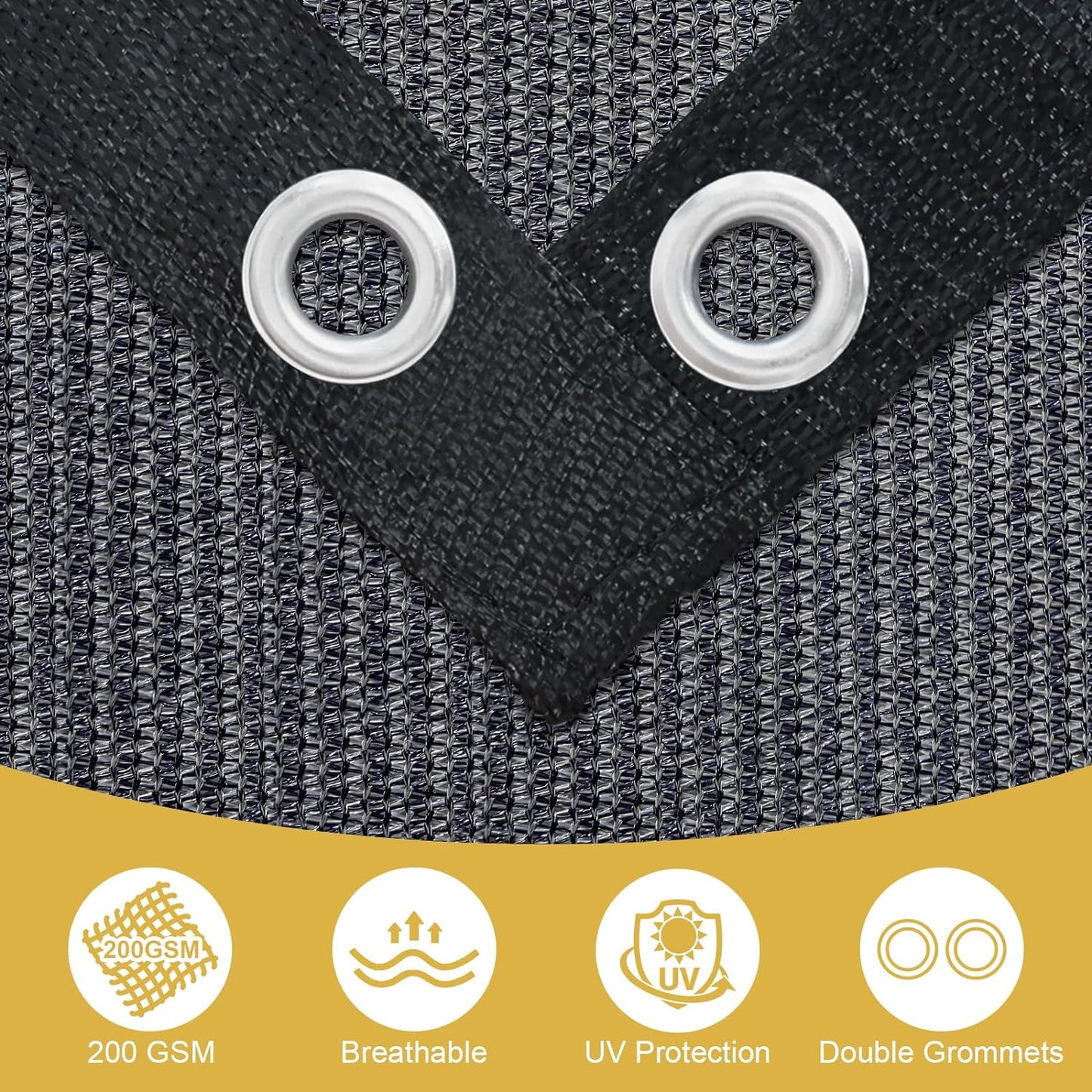 Shade&Beyond 90% Sun Shade Cloth with Grommets, 8' X 12' Pergola Shade Cover Canopy, Mesh Tarp Sun Screens for Patio, Outdoor, Garden, Backyard, Blue Gray