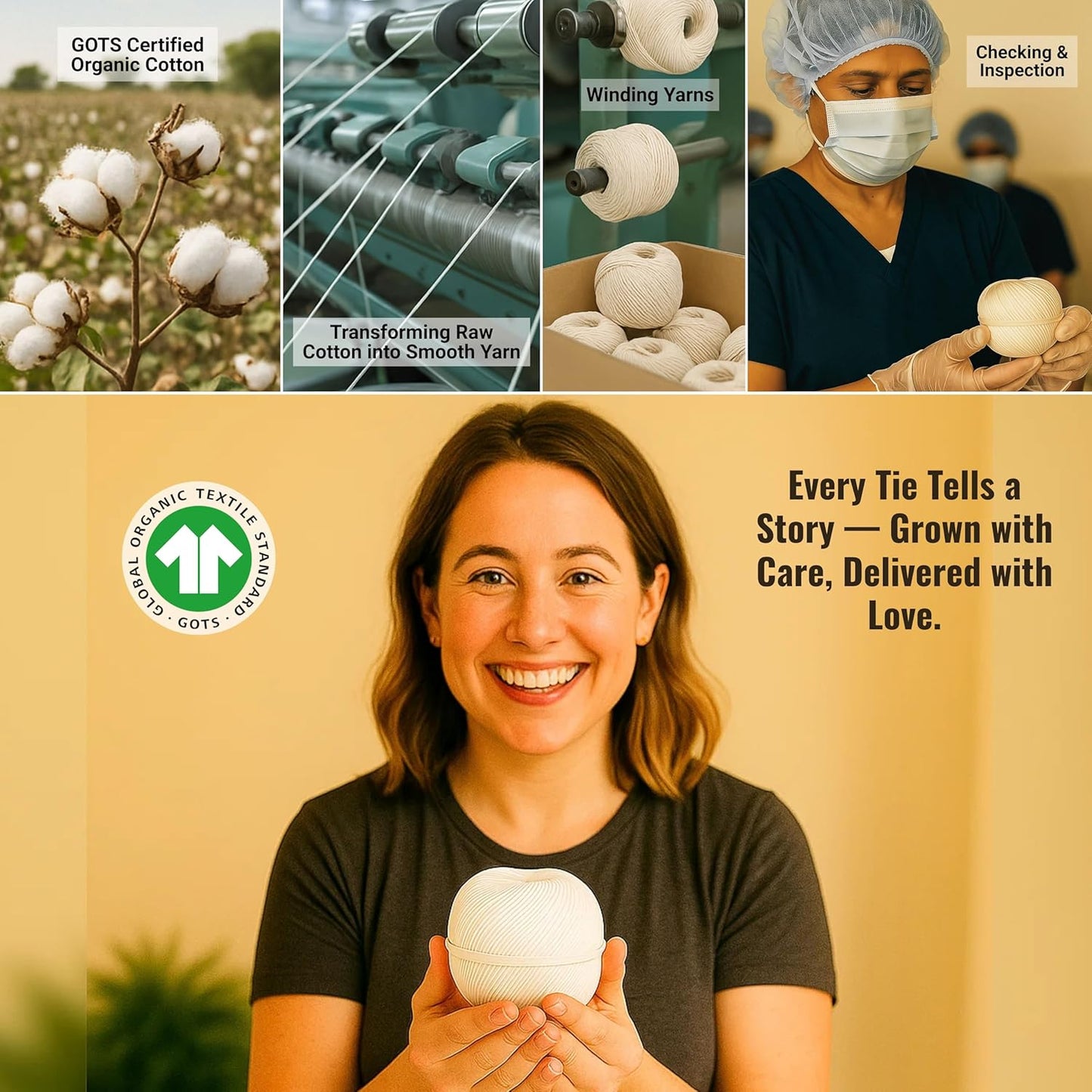 Organic Butcher’s Twine for Cooking & Trussing – 1.2mm Heavy-Duty Natural Cotton Kitchen Twine 400 Feet – Food-Safe, Oven-Safe String for Meat, Turkey, Baking, & Crafts