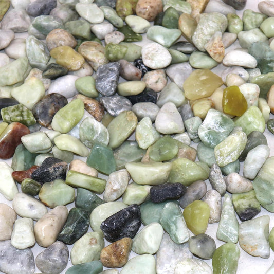 Rocks for Plants. Green Jade Polished Decorative Pebbles. 0.5 to 1 Inch 18 lbs. for Garden, Landscaping, Indoor, Vase fillers, Crafting, Succulents, pots, Plants