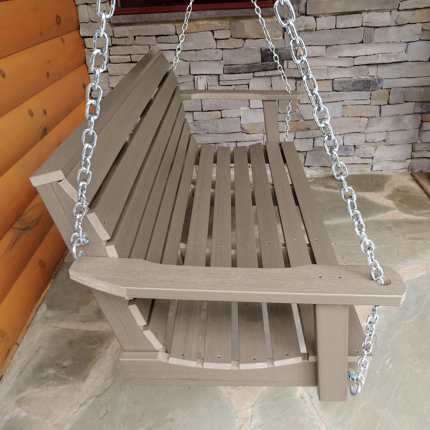 Highwood Weatherly Porch Swing 5 Feet, Woodland Brown