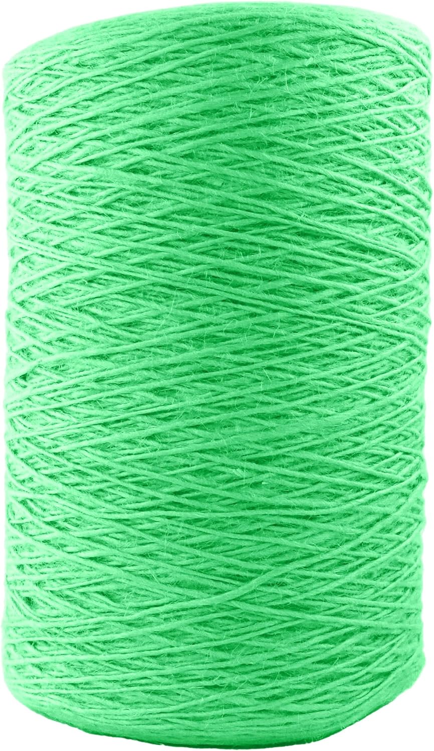 1mm x 2500 Feet Light Green Jute Rope, Twine for Gardening Tomato Climbing Plant Tie Floristry Crafts Gift Wrapping Packing Decor