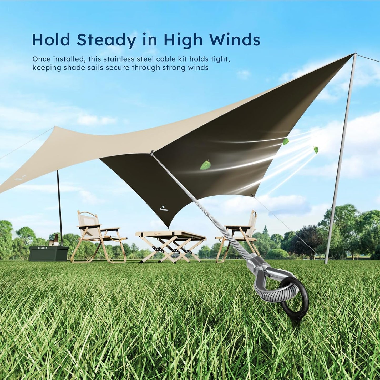 1/8 Inch Stainless Steel Cable 164FT, 7x19 Strand Wire Rope Kit with Thimbles, Clips & Aluminium Sleeves for Plants Climbing, Deck Fence Railing, String Light Haning and DIY Projects