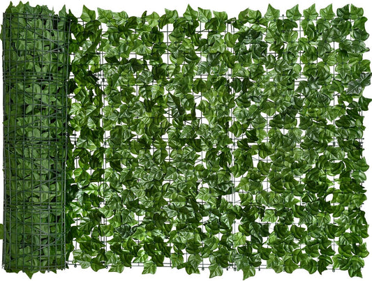 DearHouse Artificial Ivy Privacy Fence Wall Screen, 98.4x59in Artificial Hedges Fence and Faux Ivy Vine Leaf Decoration for Outdoor Garden Decor
