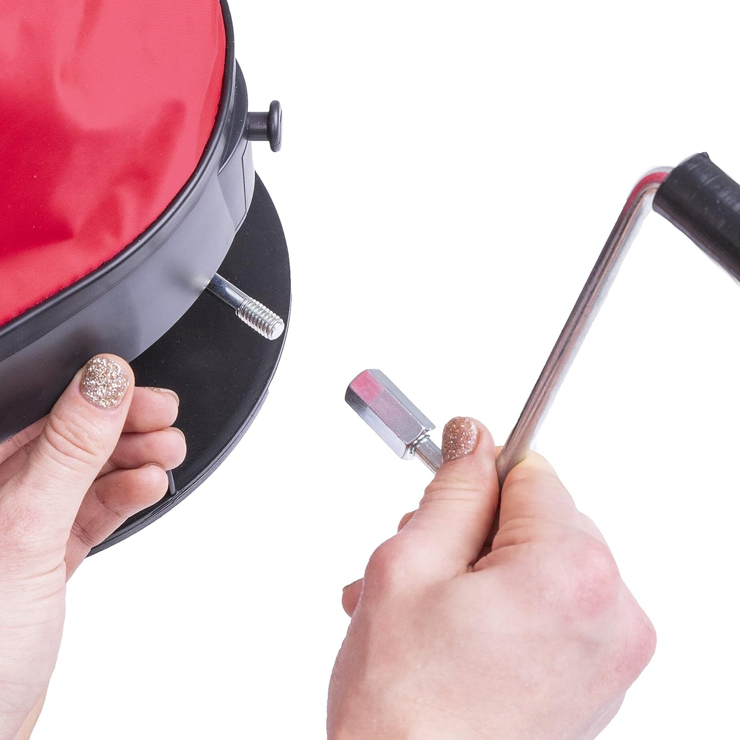 EarthWay 2750 25lb Nylon Bag Seeder/Spread with Comfortable Cross Shoulder Strap, Red with Accurate Placement with Side Spread Control and Spring Close Shutoff