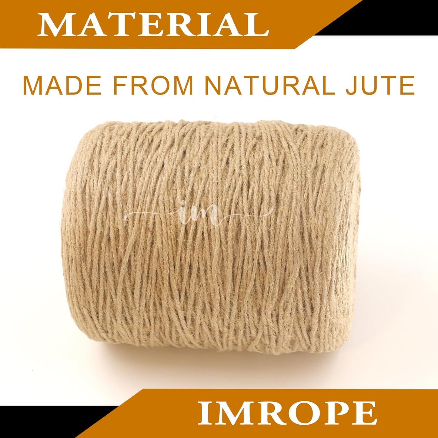 2mm x 2000 Feet Natural Jute Rope, Twine for Gardening Tomato Climbing Plant Tie Floristry Crafts Gift Wrapping Packing Decor