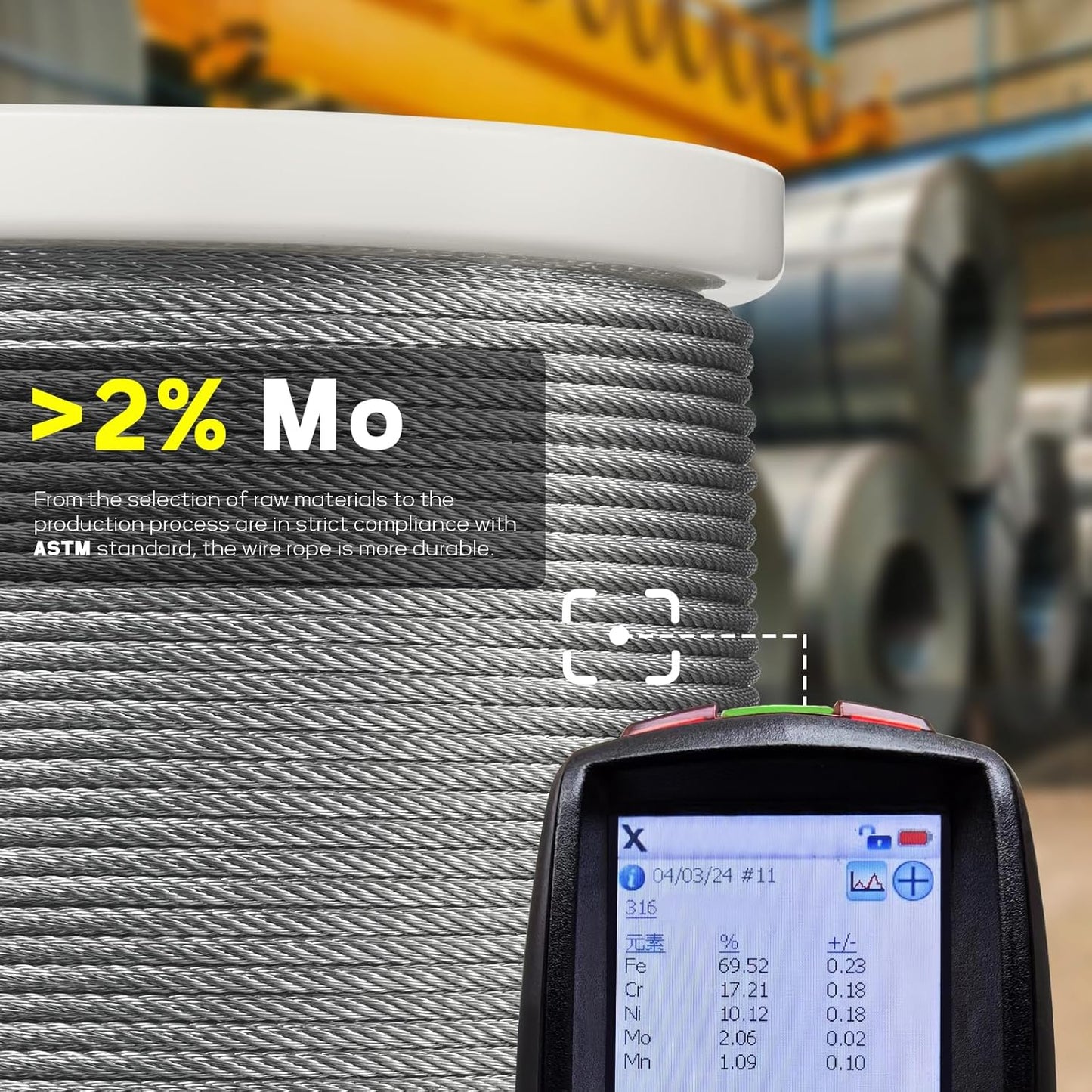 600FT 1/8" T316 Stainless Steel Cable, Wire Rope Aircraft Cable for Deck Cable Railing Kit and DIY Balustrades, 7x7 Strands Construction, Comes with a Cutter