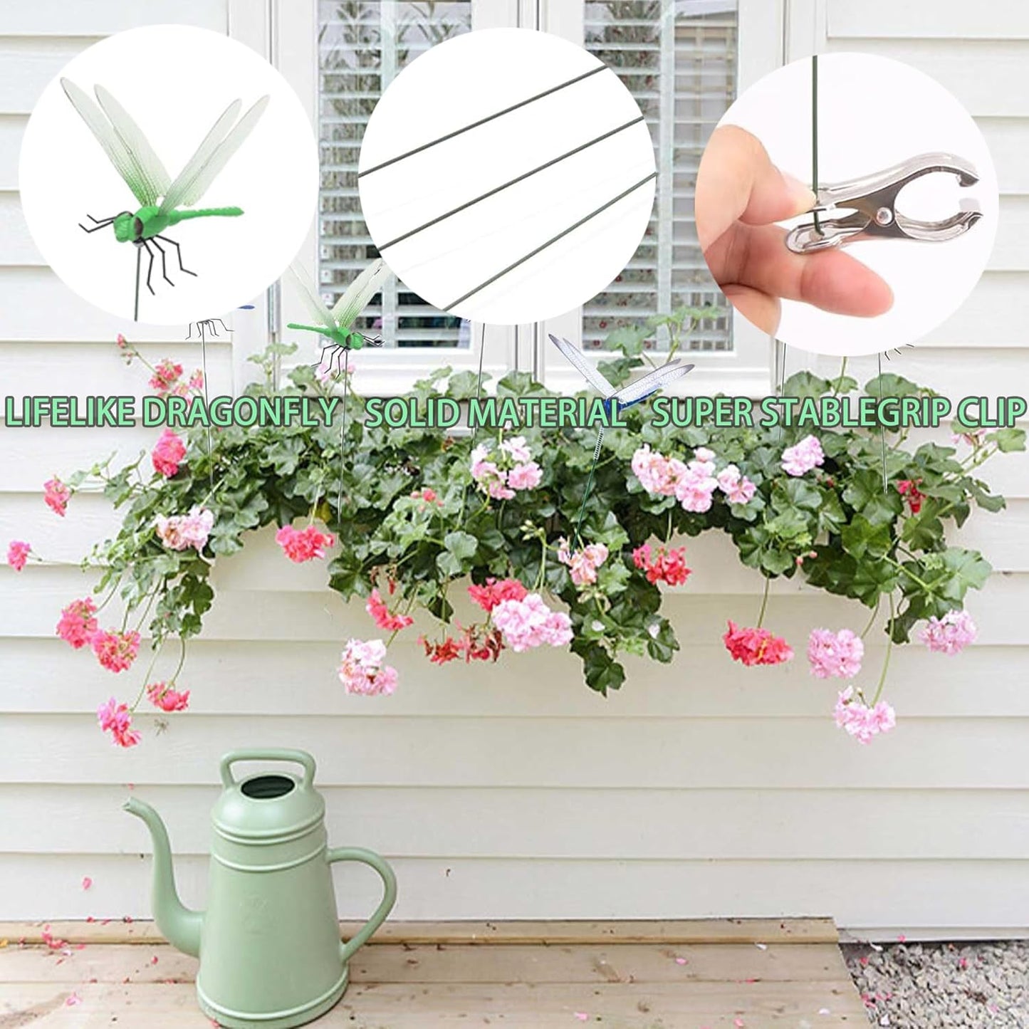 8Packs Fake, 3D Outdoor Simulation, Natural Organic Concept Insert Pole Clip, Gardening Decoration Insert Plaque Yard Ornaments Outdoors