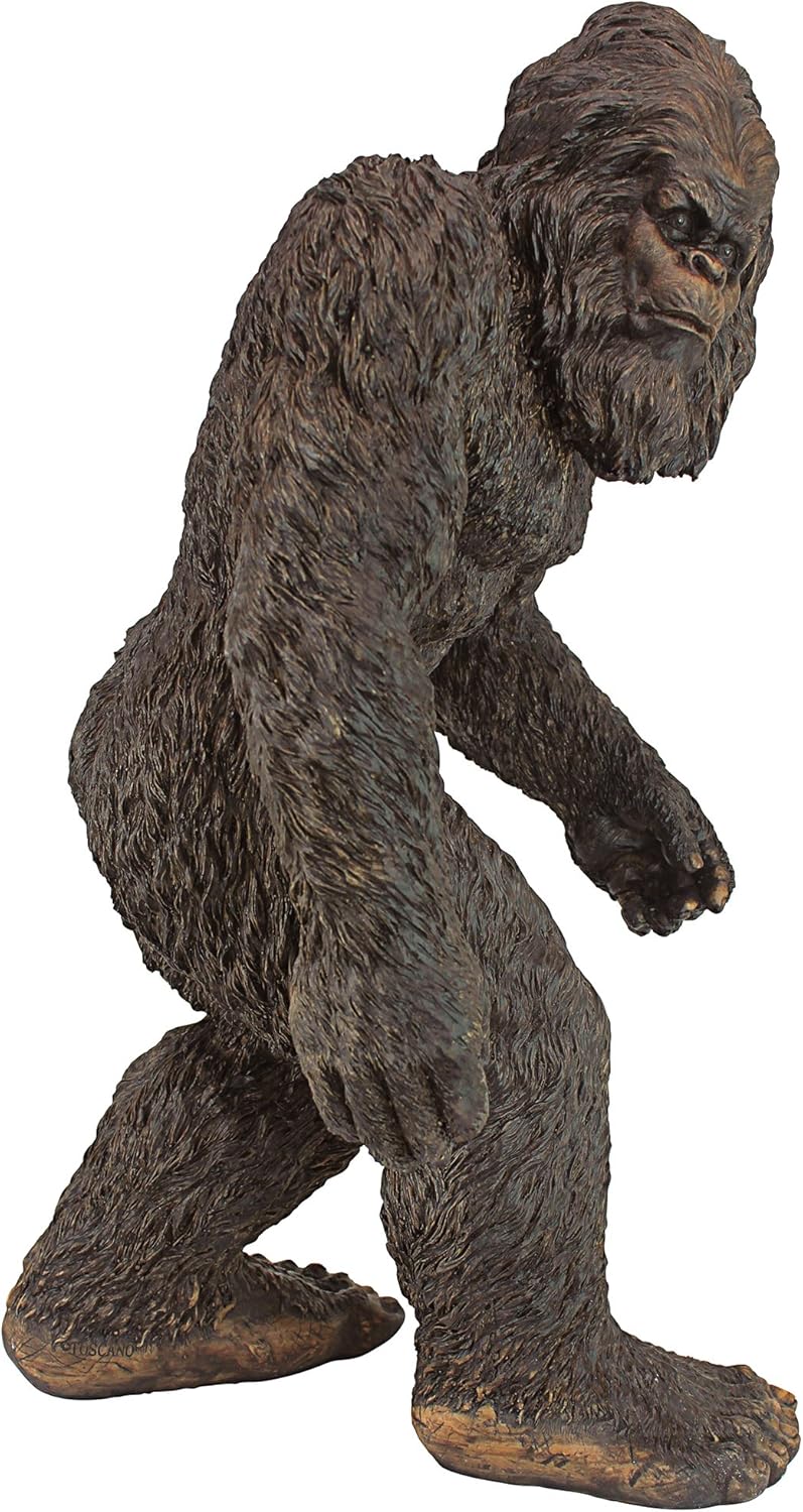 Design Toscano Yeti the Bigfoot Indoor/Outdoot Garden Statue, Medium 21 Inch Tall, Cast Stone Resin, Brown Finish