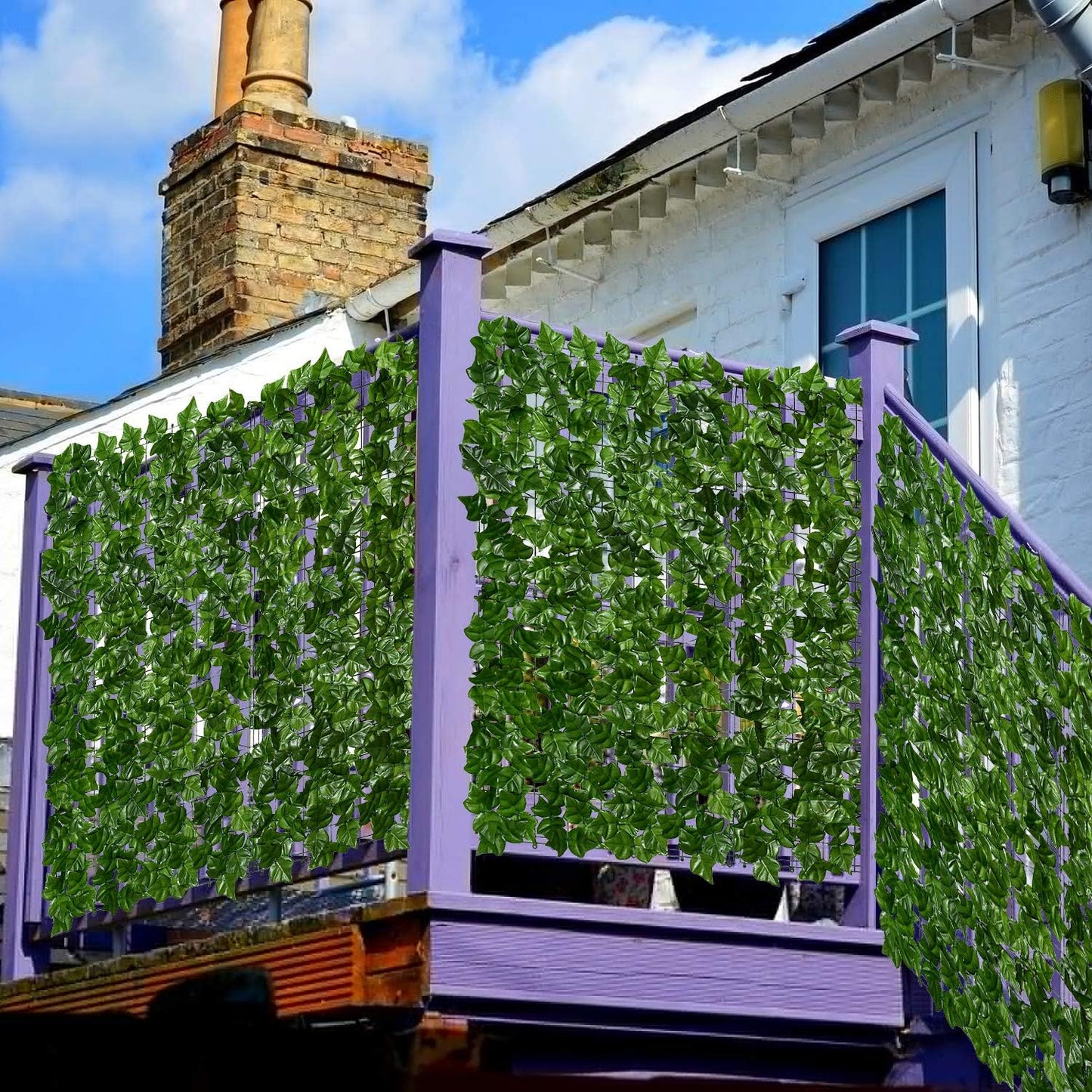 DearHouse Artificial Ivy Privacy Fence. 98.4x69in Artificial Hedges Fence and Faux Ivy Vine Leaf Decoration for Outdoor Indoor Garden Decor