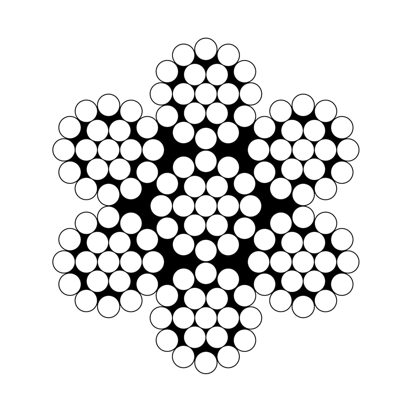 3/8" x 500' 7x19 Galvanized Wire Rope (MBL: 14,400 lbs.)