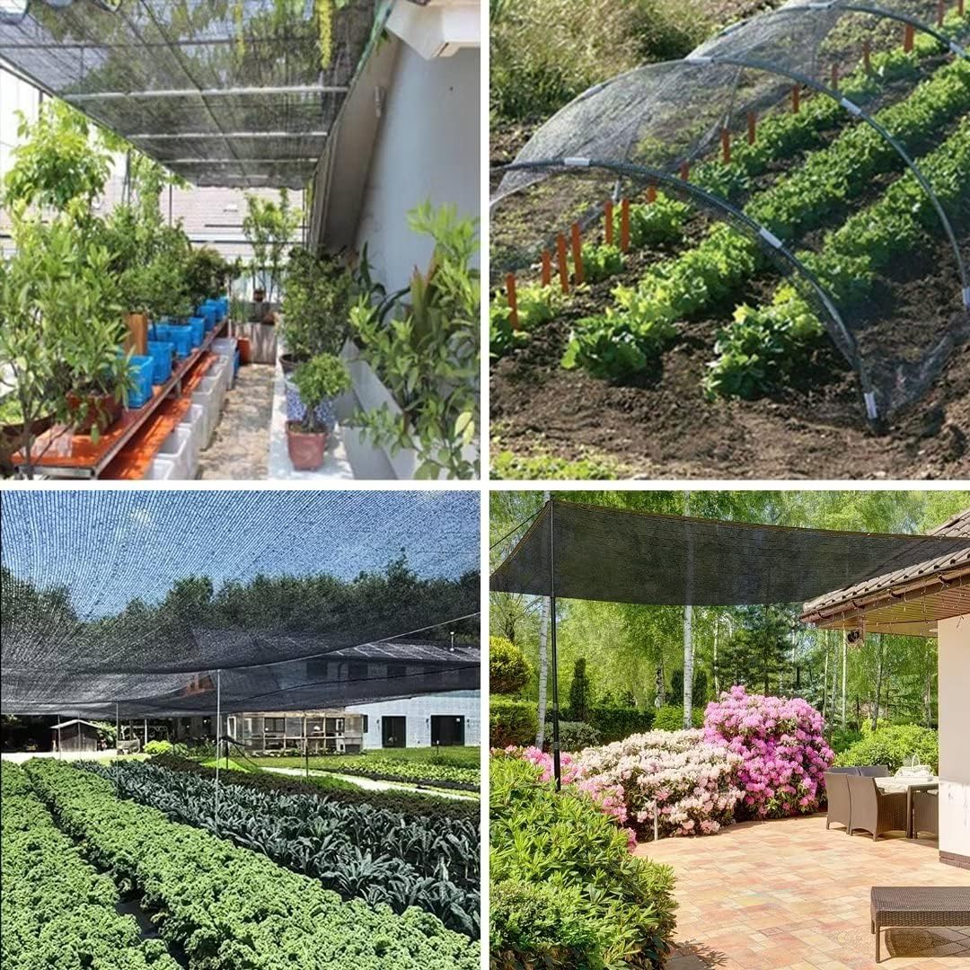 QLOFEI Shade Cloth for Patio, 40-50% Sunblock Mesh Tarp Shade Cloth with Grommets, Anti-UV Shade Neting Cover for Garden Kennel Chicken Coop Pergola Greenhouse Plants Cover, 4x8 FT