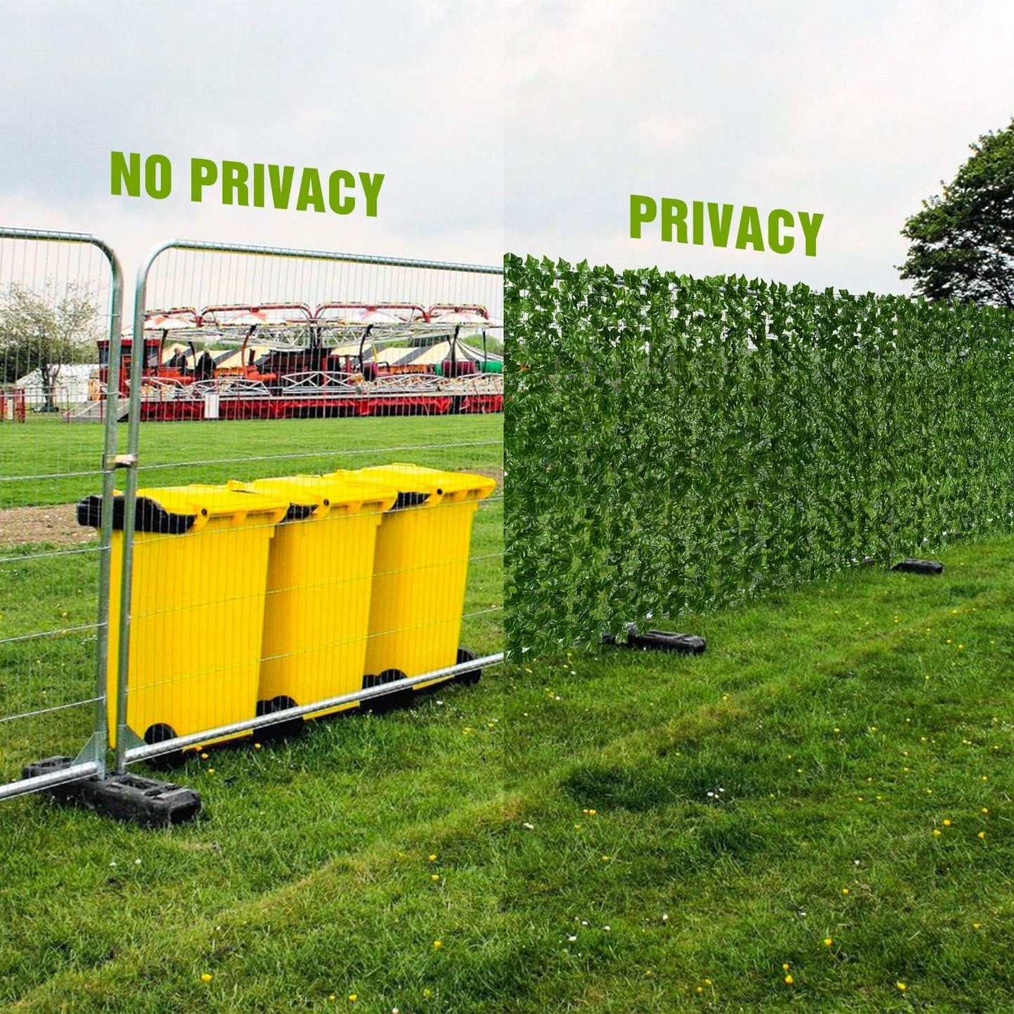 DearHouse Artificial Ivy Privacy Fence Wall Screen, 59x177.1inch Artificial Hedges Fence and Faux Ivy Vine Leaf Decoration for Outdoor Garden Decor