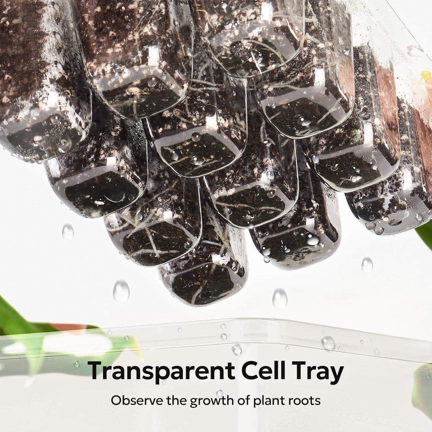 MIXC 10 Packs Seed Starter Tray Seed Starter Kit with Humidity Dome (120 Cells Total Tray) Seed Starting Trays Plant Starter Kit and Base Mini Greenhouse Germination Kit for Seeds Growing Starting