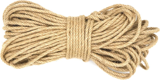 5mm x 500 Feet Natural Jute Rope, Twine for Gardening Tomato Climbing Plant Tie Floristry Crafts Gift Wrapping Packing Decor