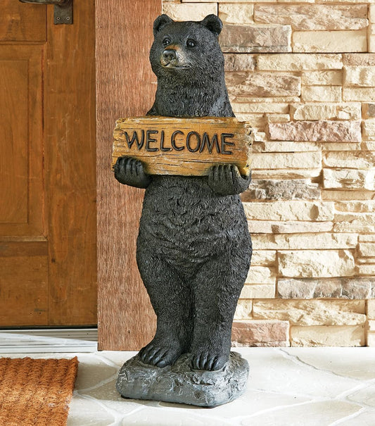 BLACK FOREST DECOR Welcome Home Bear Sculpture