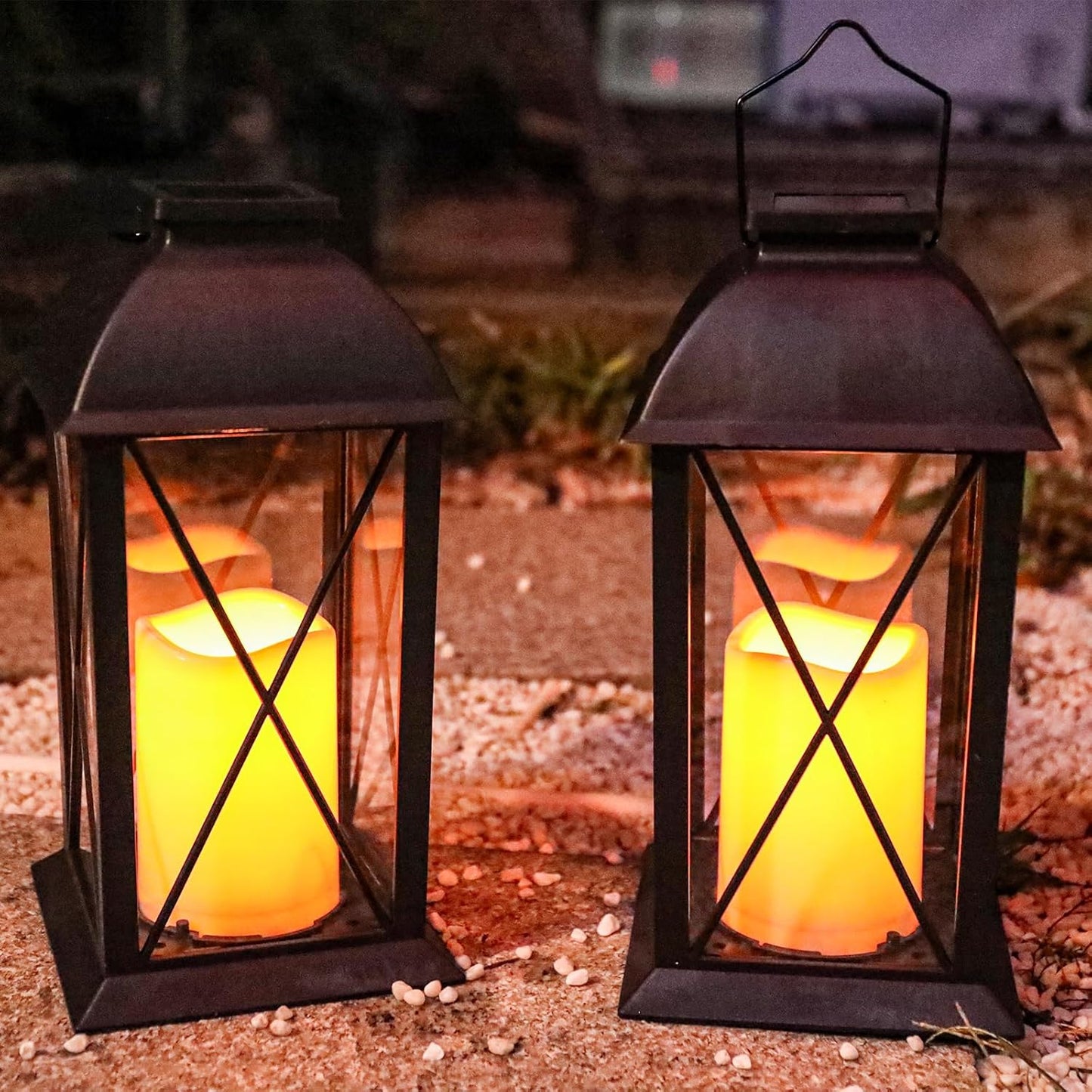 Afirst Solar Lantern Outdoor, 2 Pack Hanging Decorative Outdoor Lights Waterproof Umbrella Lights for Patio Garden, Table,Party Decor