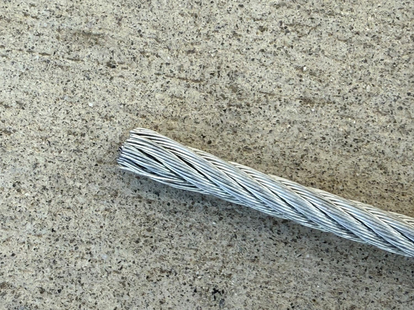 Sandbaggy 3/16" x 50 ft Galvanized Braided Steel Cable w/Looped End (7x19 Wire Rope) (2, Silver, 3/16" x 50 ft)