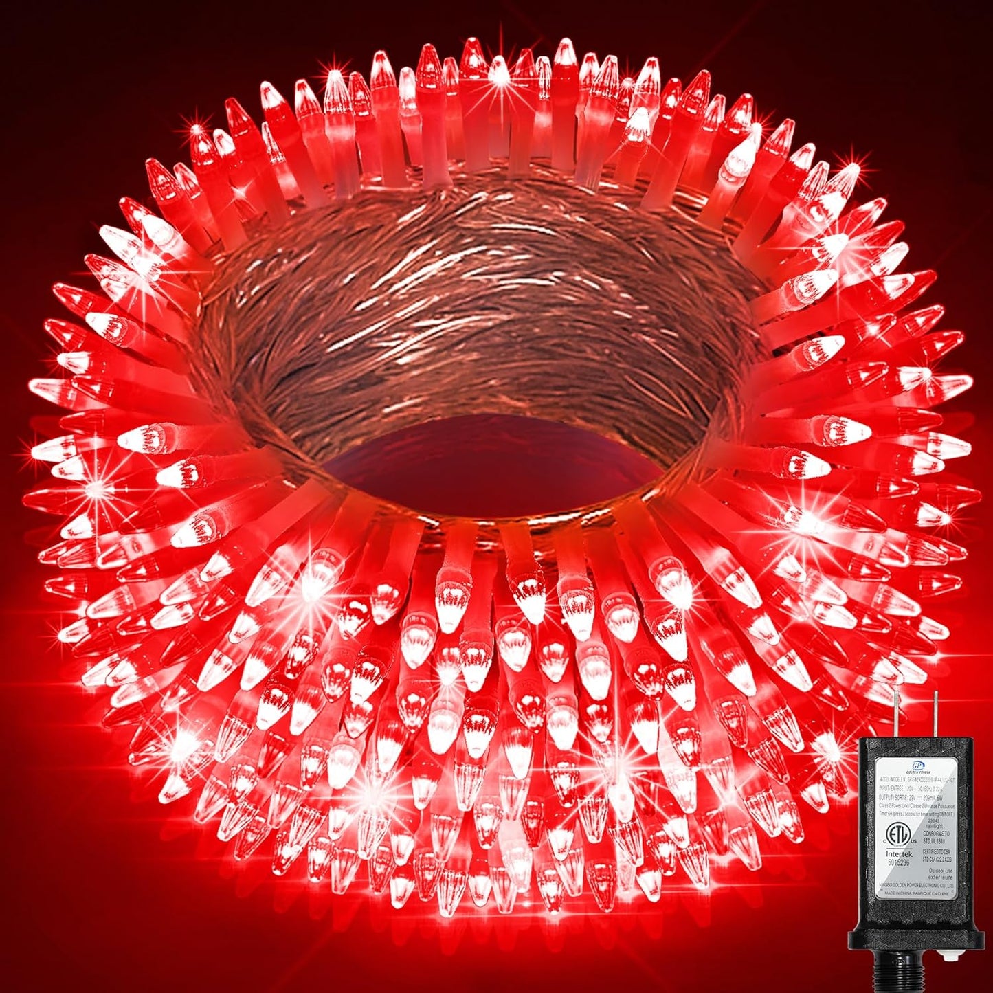 350LED Christmas Lights Indoor Outdoor, 90ft 12 Modes Red LED String Lights with Timer Dimmable, Waterproof Christmas Tree Lights for Xmas Patio Bedroom Yard Fence Balcony Garden Party Decor Red