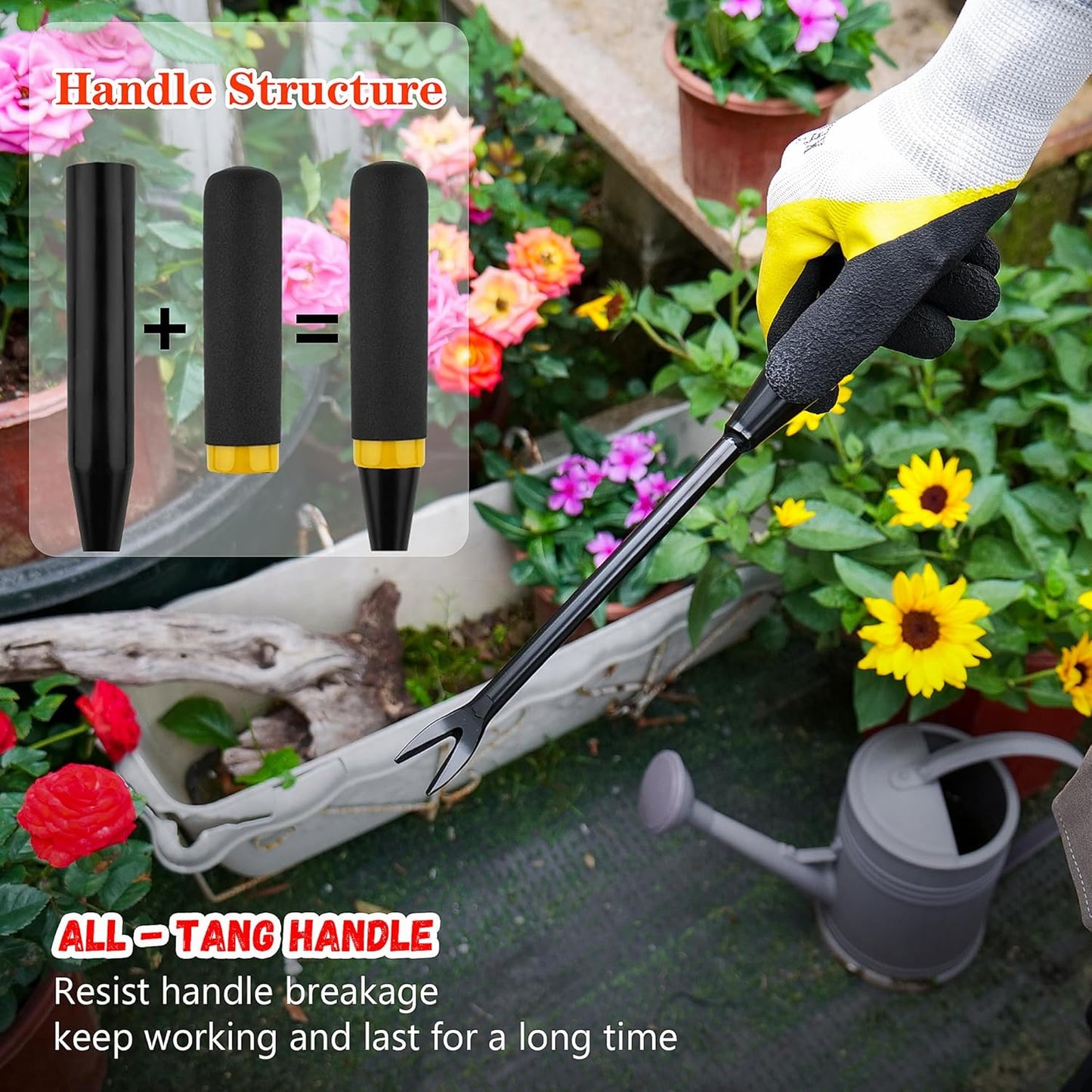 Weeding Tool - Heavy Duty Stainless Steel Weed Remover Tool for Precise Root Weed Removal, Efficient Weed Puller Tool for Garden and Lawn Care