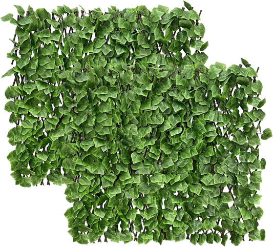 Expandable Fence Privacy Screen for Balcony Patio Outdoor,Decorative Faux Ivy Fencing Panel,Artificial Hedges (Single Sided Leaves)……