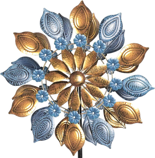 Decoroca Outdoor Wind Spinners - 72in Metal Sculpture, Classic 360° Kinetic Spinner