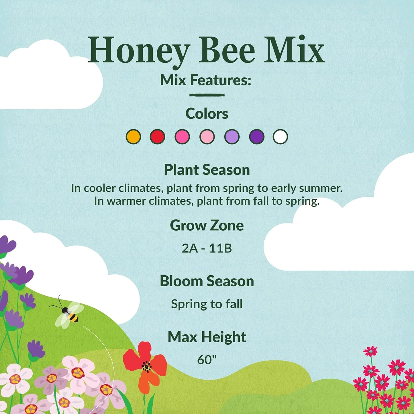 Ferry-Morse Honey Bee Mix Bulk Flower Seeds, 1lb