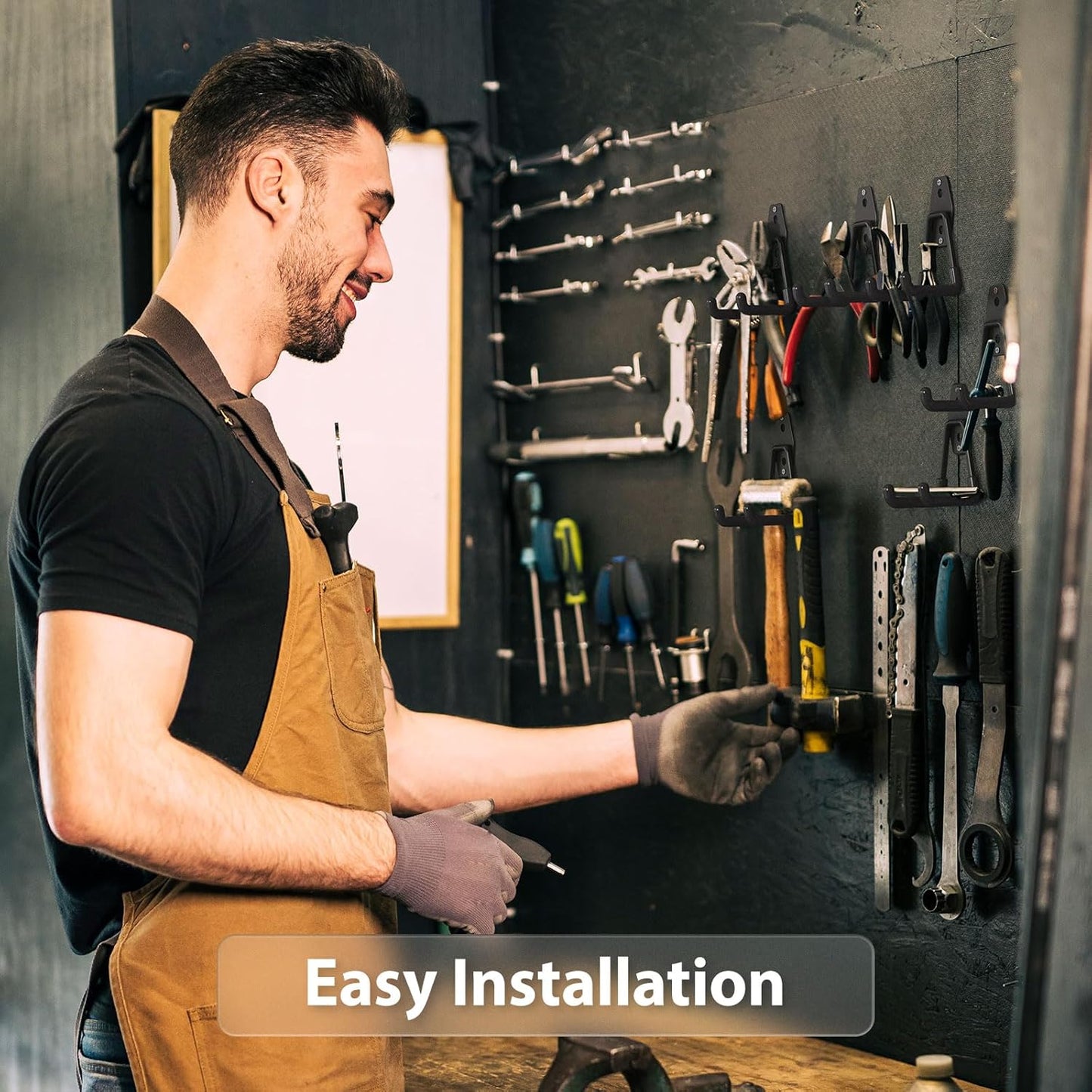 Utility Steel Wall Mount Heavy Duty Garage Hooks with Anti-Slip Coating,Storage More Yard,Garden and Power Tools and for Hanging Hose,Ladder and Bike(8 Pack 4.5x2.75 inch)