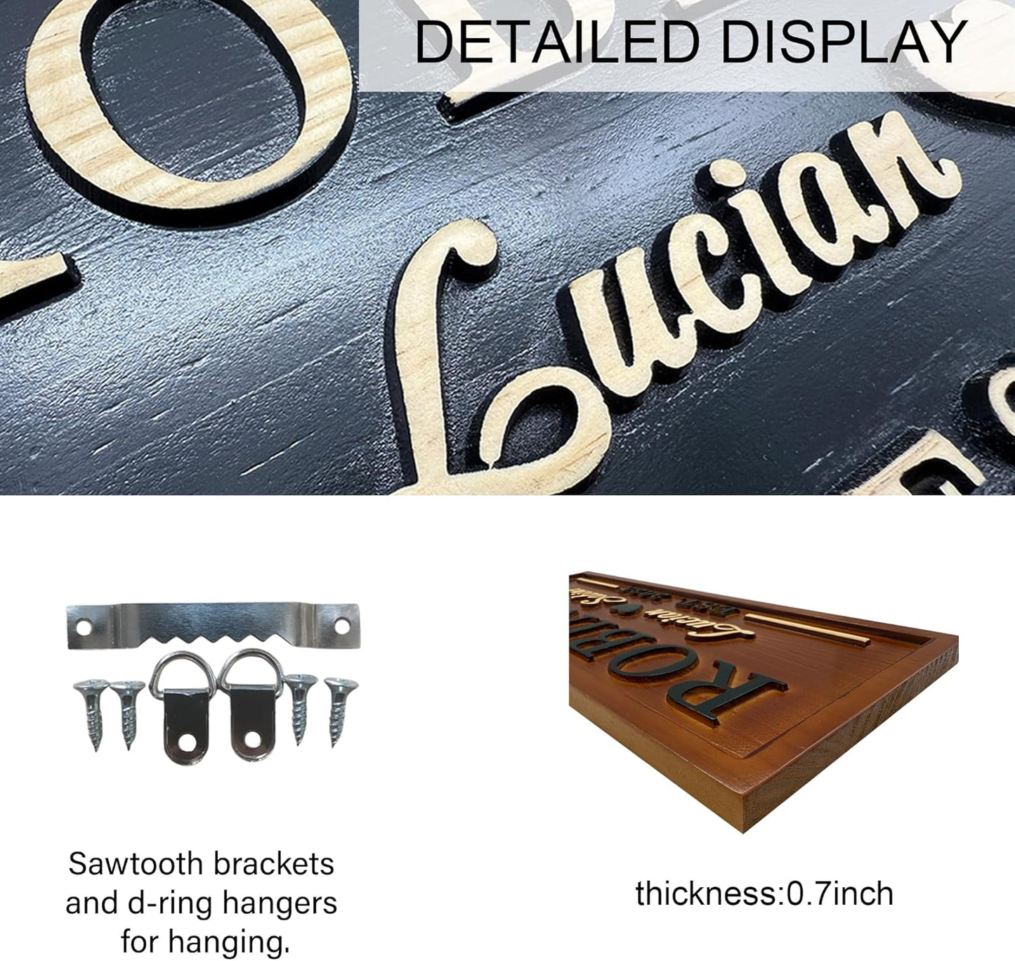 Personalized Wooden Gym Sign Custom Engraved Name Plaque Rustic Wall Decor for Home Gym Fitness Studio with Multiple Sizes and Colors