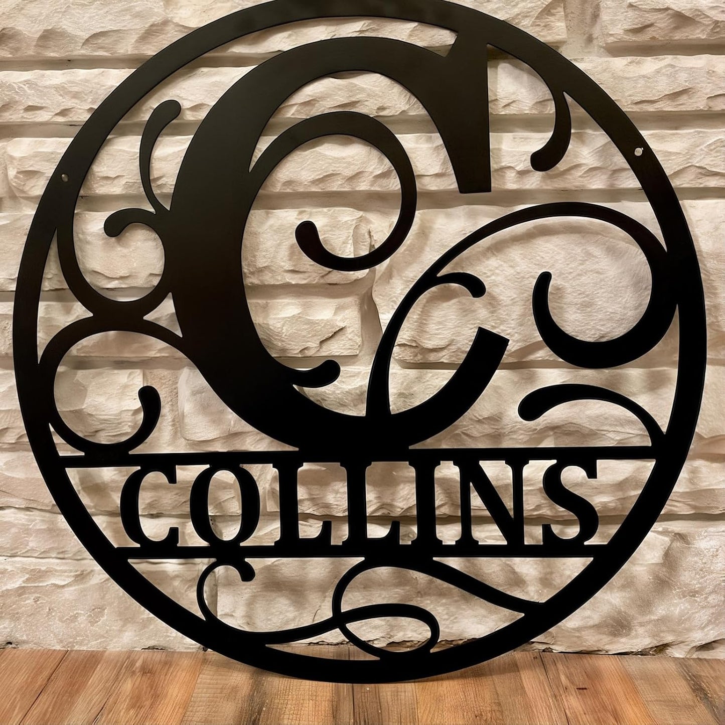 Personalized Metal Name Signs, Split Letter Monogram Wall Decor, Custom Last Name Sign, Family Name Sign for Outdoor, Personalized Wedding Gift, Garden Decor, Metal Wall Art, Housewarming Gift (MonogramDesign_11)