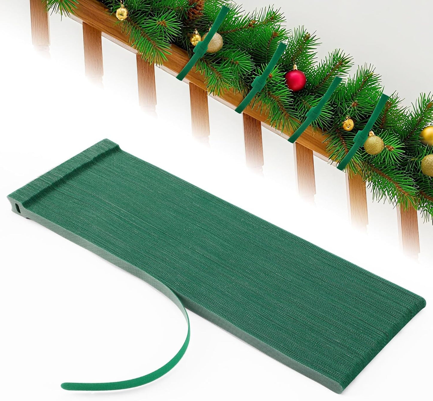 100 Pcs Christmas Garland Ties 15.75Inch Adjustable Holiday Garland Twist Ties for Holiday Halloween Tree Wreath Party Yard Wall Doorway Reusable Nylon Garden Cable Straps Decoration(Green)
