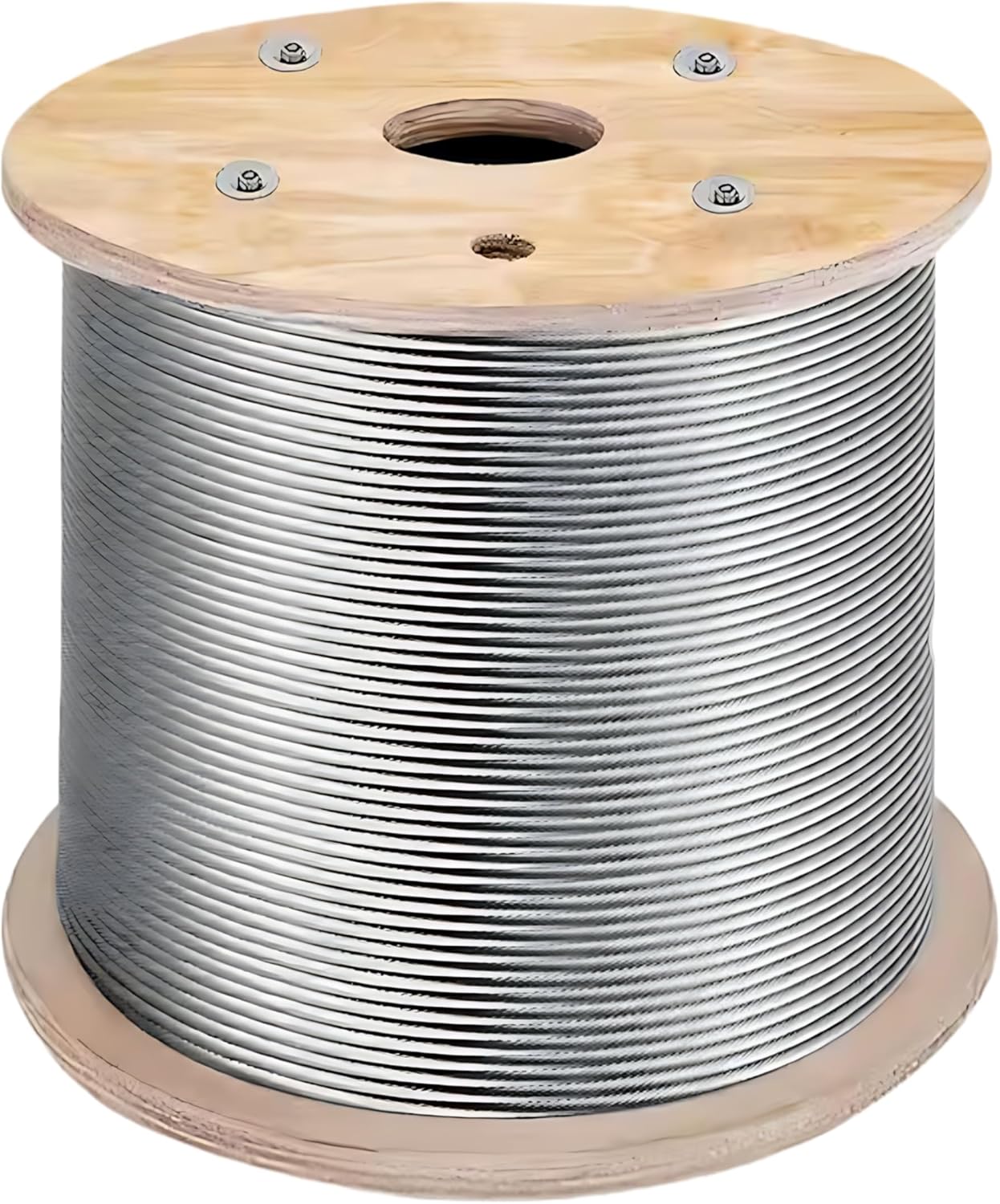 Galvanized Aircraft Cable Wire Rope 3/8" 7x19-1000 ft Reel for DIY Cable Decking Railing System, Marine Grade