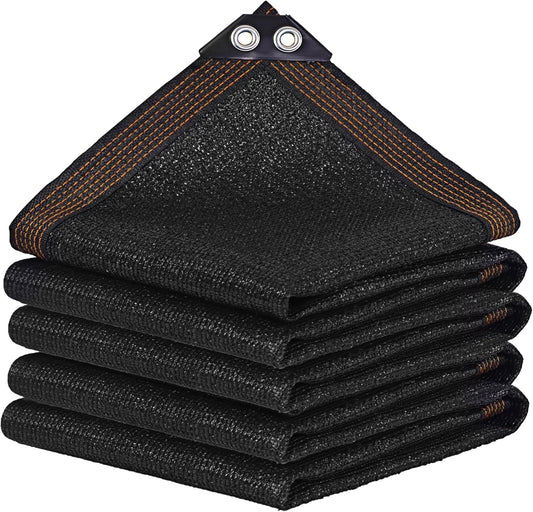 winemana Black Shade Cloth 50%, 8x10 FT Mesh Tarp - Garden Shade for Greenhouse, Patio, Vegetables, Plants Cover and Chicken Coops, Sun Shade Net for Outdoor Protection with Reinforced Grommets