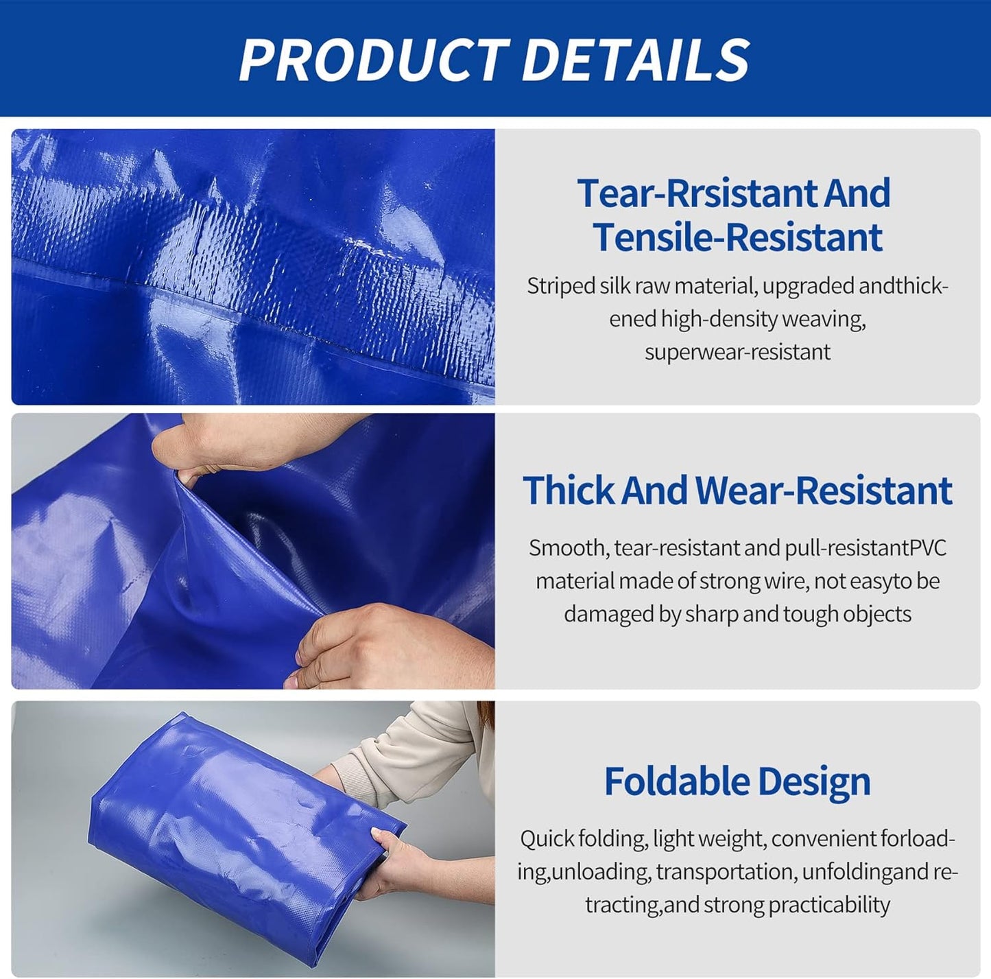 1400 L/370 gal Water Bladder Storage Containers, Foldable Portable Water Tank Large Capacity Soft Water Bag, Drought Resistance, Fire Prevention, Emergency Water