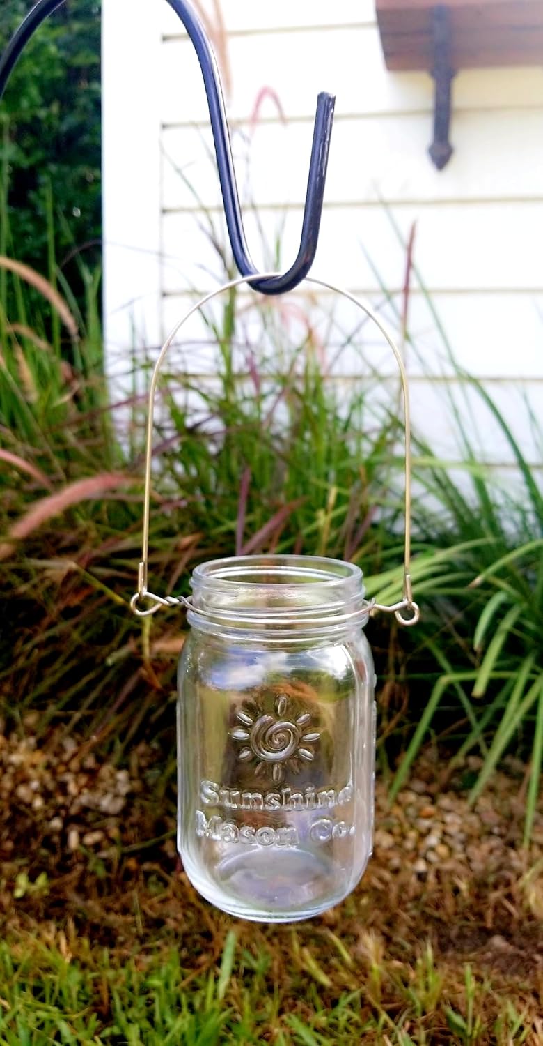Pint Sized Glass Mason Jars with Hanger Handles (24)
